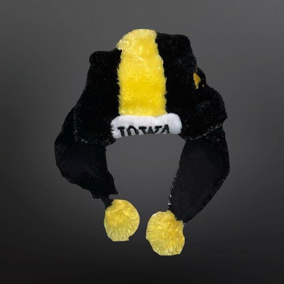 Forever Collectables NCAA Iowa Hawkeyes Dangle Fuzzy Earflap Pom Hat - Picture 6 of 6